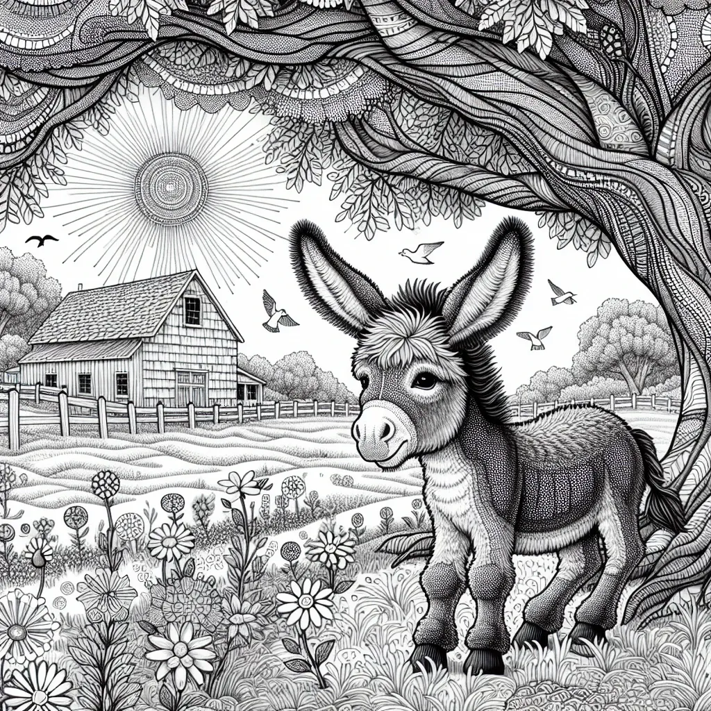 Unleash Your Creativity with Our Free Donkey Coloring Page Collection!