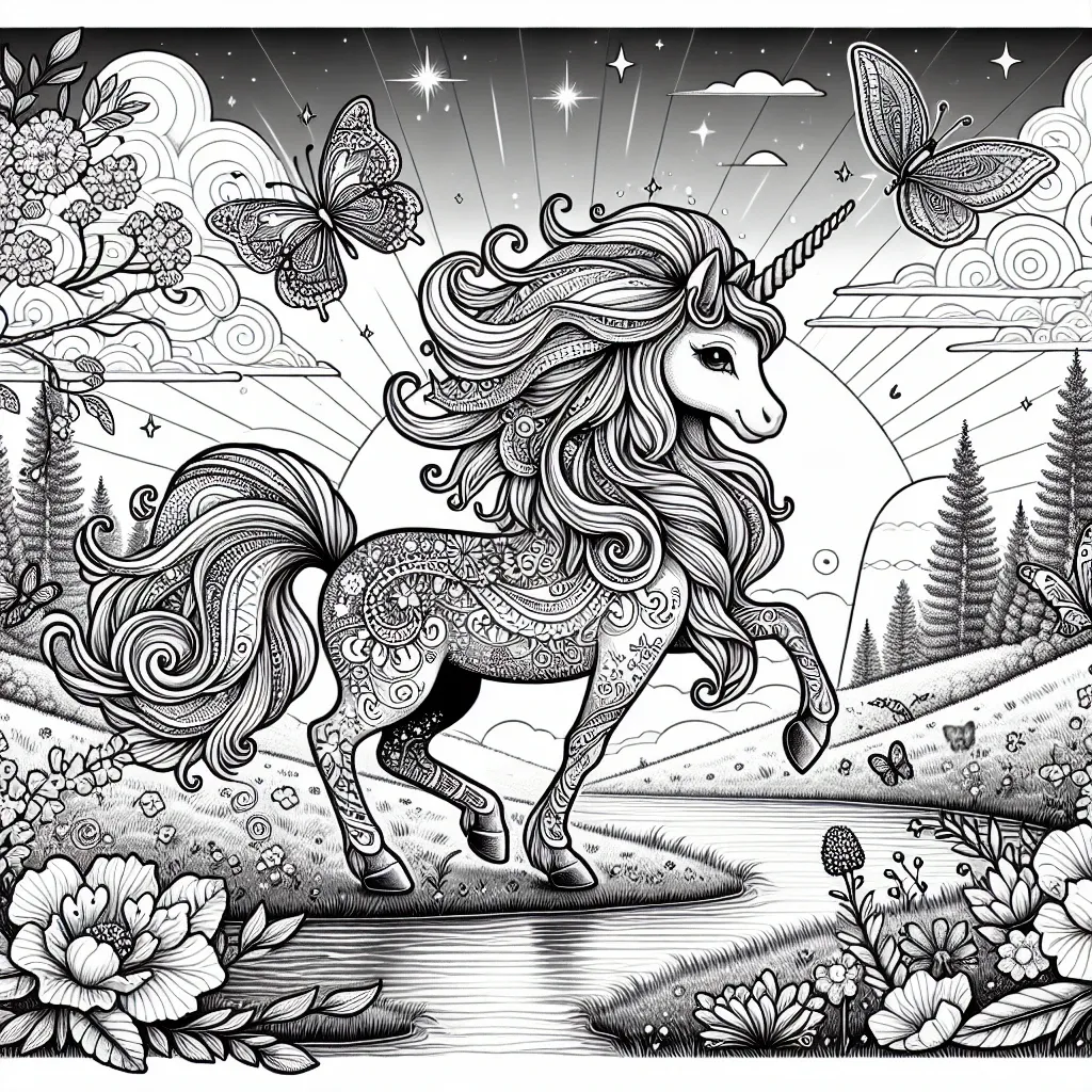 Unleash Your Creativity with Our Magical Unicorn Cat Coloring Page Collection!