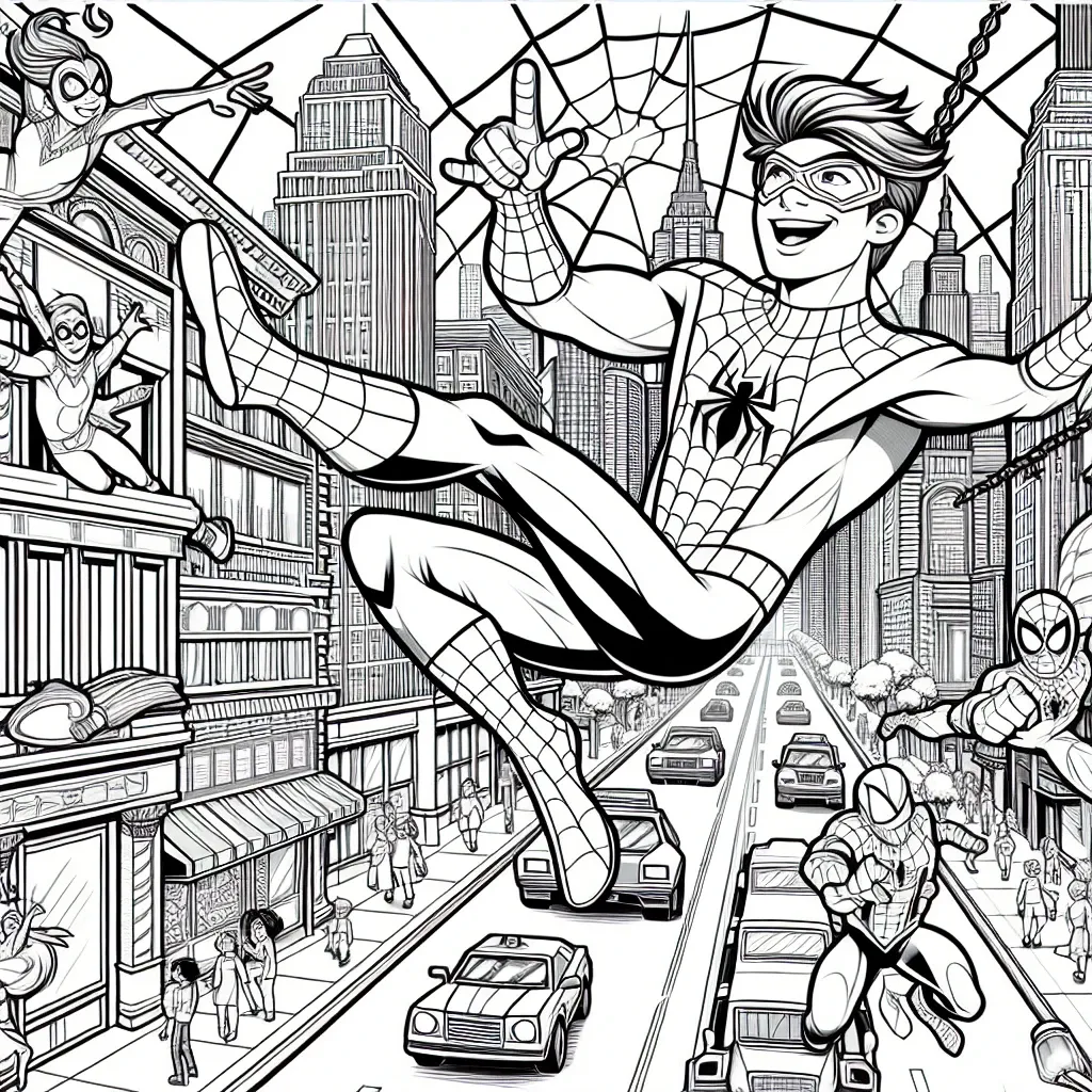 Unleash Your Child’s Creativity with Our Spidey and Friends Coloring Page Collection